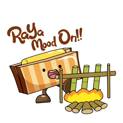 bungkuskawkaw giphyupload raya roti balik kampung Sticker