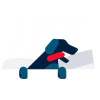freenow dog car travel holiday Sticker