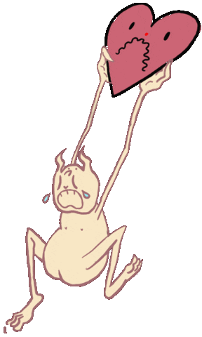 Sad Heart Break Sticker