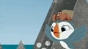 #puffin #rock #puffinrock #oona #bernadette #don'tmesswithbernadette GIF by Puffin Rock