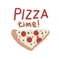 gambarhore happy pizza eat lunch Sticker