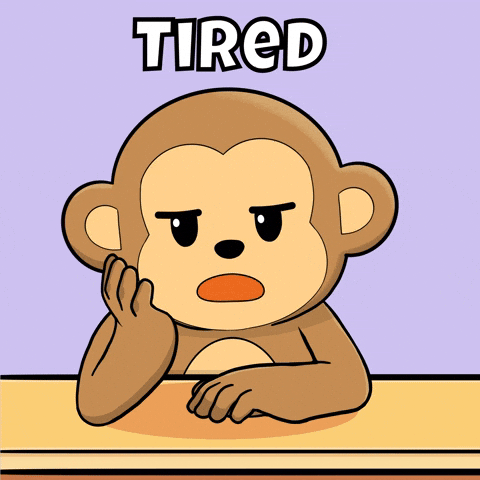 Tired Good Night GIF by Wise Monkey Meme