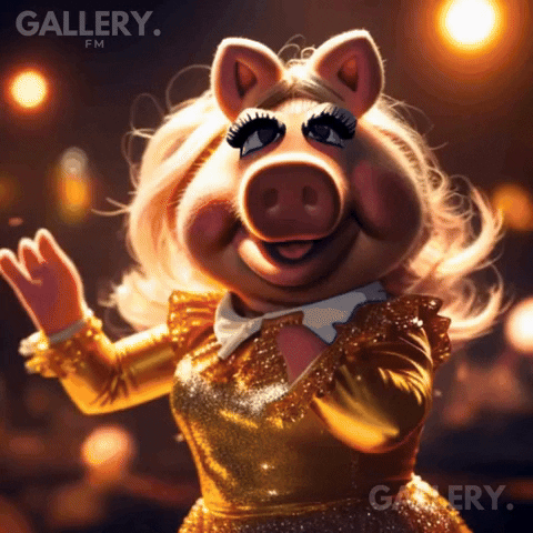 Miss Piggy Dance GIF by Gallery.fm