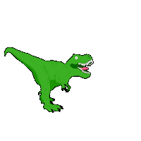 T-Rex Dinosaur Sticker by andrew kuttler