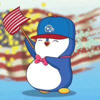 4Th Of July Usa GIF by Pudgy Penguins