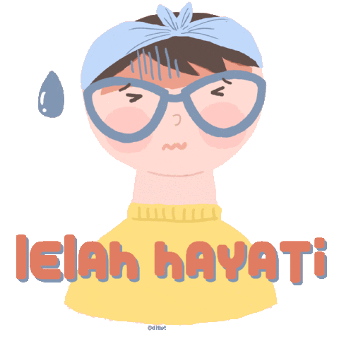 tired indonesia Sticker by Dita W. Yolashasanti