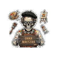 Skull Pintura Sticker