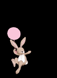 belleandboo bunny fly rabbit floating GIF