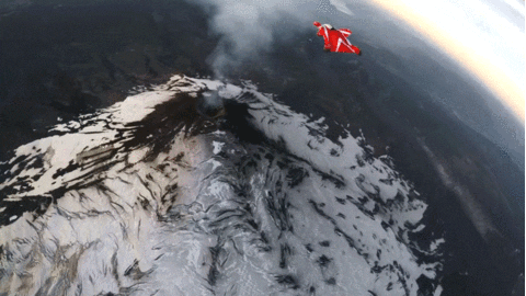 volcano wingsuit GIF