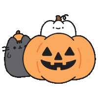 Scared Jack O Lantern Sticker by Pusheen