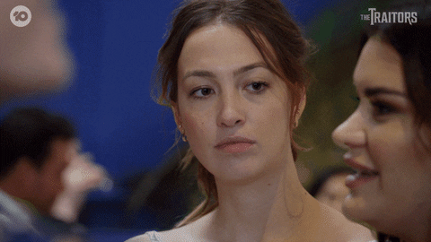 Scared Marielle GIF by The Traitors Australia