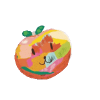 yeloheloo apple apple cartoon smile apple Sticker