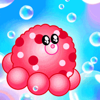 imaginaryones nft sparkle bubbles octopus GIF
