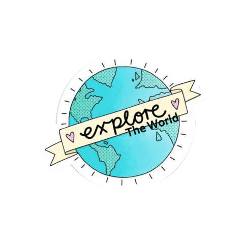 World Explore Sticker by FlyVour