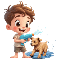 Boys Girls Cute Puppy Sticker