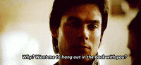 hang out damon x elena GIF