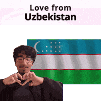 Uzbekistan Uz Sticker