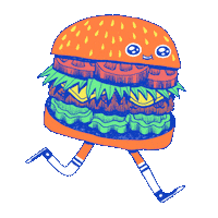 Burger Sticker by Threadless