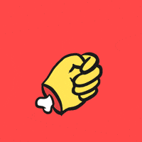 Gello_Hoodbye yellow hand gun finger GIF