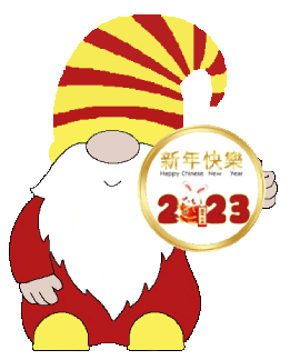 Chinese New Year Gnome Sticker