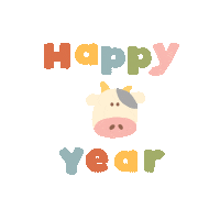 New Year Cow Sticker