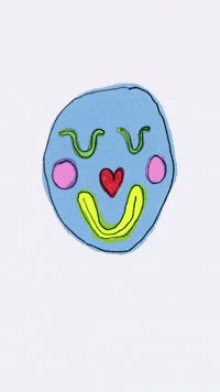 Heart Face GIF by Holly Simple