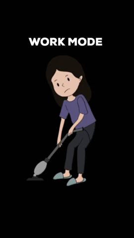 Fabillustraits giphygifmaker work tired house cleaning GIF