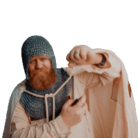 Getting Ready Knights Templar Sticker by Vinnie Camilleri