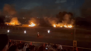 Fire Breaks Out at Itabashi Fireworks Festival in Tokyo