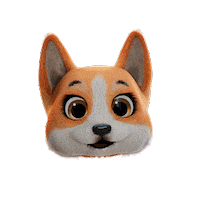 Dog 3D Sticker by cryptoys