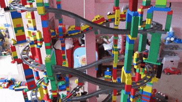 Falling Down Lego GIF