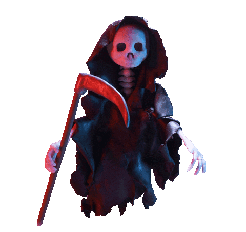 Flying Grim Reaper Sticker by Trent Shy
