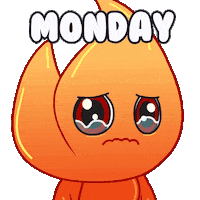 Fire Monday Mood Sticker by Playember