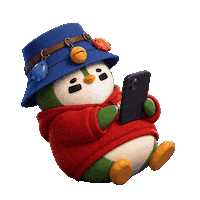 Penguin Relaxing Sticker by Zaddy