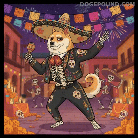 Celebrate Day Of The Dead GIF by Doge Pound