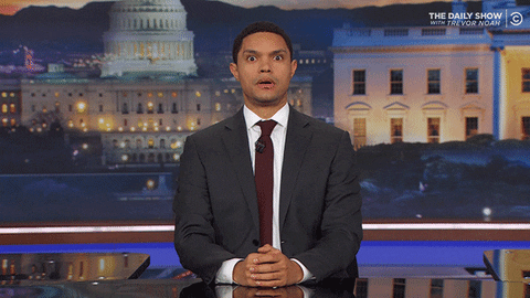 the daily show shock GIF by The Daily Show with Trevor Noah