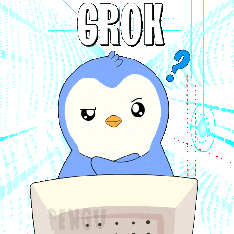 Calculate Artificial Intelligence Sticker by Pudgy Penguins