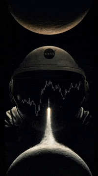 To The Moon Art GIF
