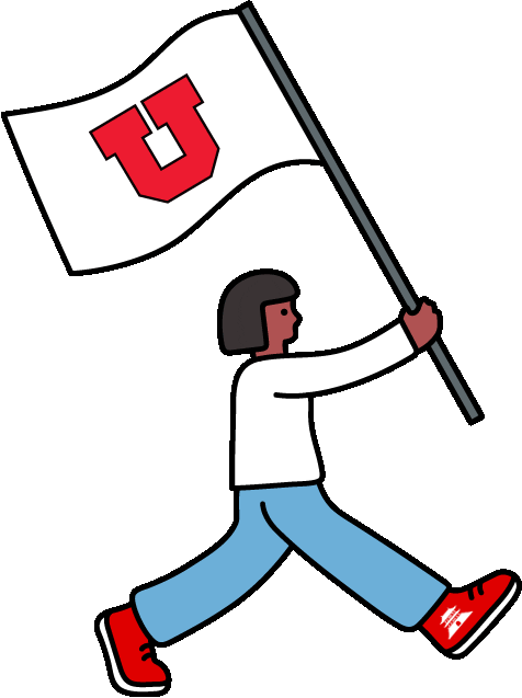 Utes Universityofutah Sticker by The University of Utah Asia Campus