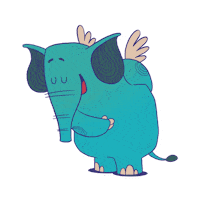 obahdesign design graphic design elephant verde Sticker