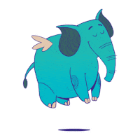 obahdesign design graphic design elephant verde Sticker