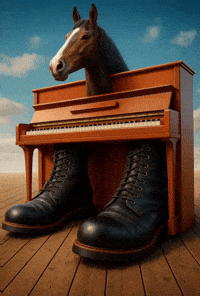 Horse Piano GIF