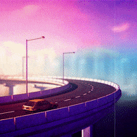charlos_ neon city speed drive GIF