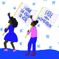 Right To Vote Black Lives Matter Sticker by INTO ACTION