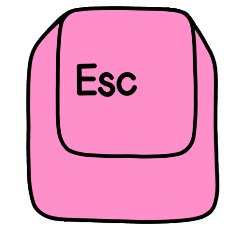 Escape Button Sticker