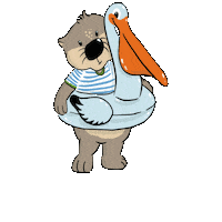 donautherme bounce swimming swim otter Sticker