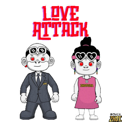 Heart Emoji Love Attack Sticker by Zhot