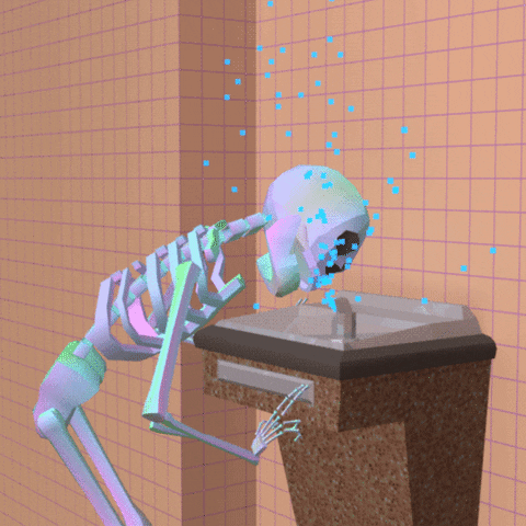 Water Skeleton GIF by jjjjjohn