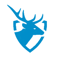 Shield Hirsch Sticker by Kees Finanzberater