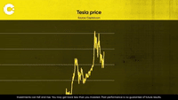Tesla Price Drop Graph by Capital.com